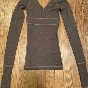 Abercrombie & Fitch Dark Gray Long Sleeve Top Size XL